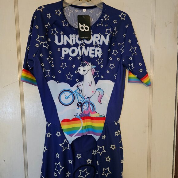 Bicycle Booth Unicorn Power Tri suit L - Picture 1 of 4